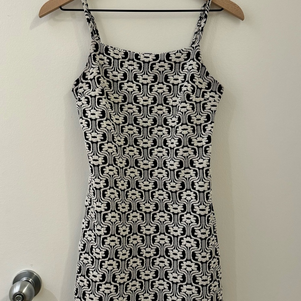Black and White Patterned Dress